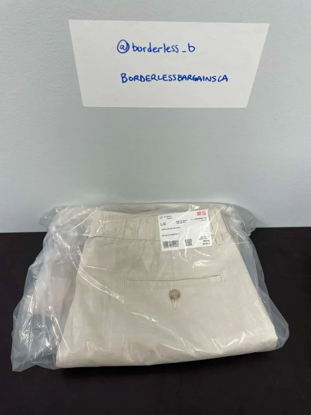 Men's Uniqlo Linen Blend Relaxed Pants (Natural)